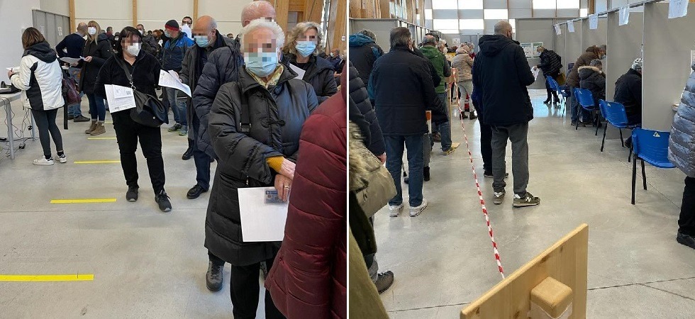 "Qualcuno cercava di saltare la fila, c'era una grande confusione": code e attese anche a Rovereto con la maratona vaccinale